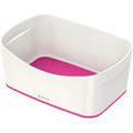 Aufbewahrungsbox Leitz MyBox Schale 5257-10-23 3L Kunststoff, weiß / pink, A6, 24,6 x 16 x 9,8cm