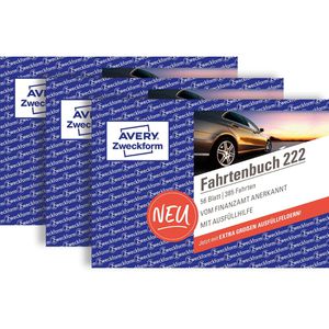 Produktbild für Fahrtenbuch Zweckform 222-3P, A6 quer