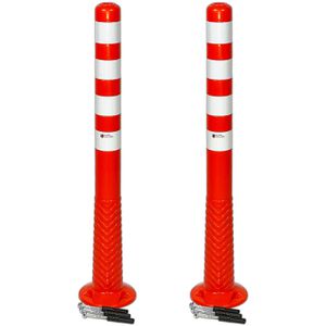 Absperrpfosten UvV Flex Ecoline 100, orange/weiß, Kunststoff