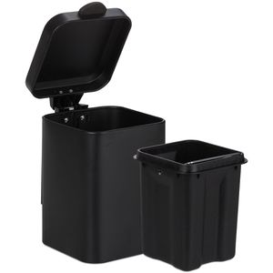 Produktbild für Mülleimer Relaxdays 10038564, schwarz