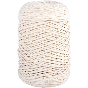 Häkelgarn Rayher 42009104 Braidy Recycling Garn 2 mm elfenbein