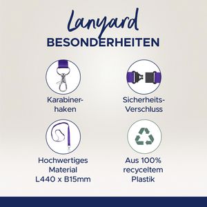 Produktbild für Schlüsselband Zweckform 4842P, lila