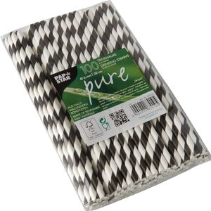 Produktbild für Strohhalme Papstar 87010 pure Stripes, aus Papier
