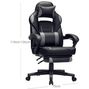 Produktbild für Gaming-Stuhl Songmics OBG073B03, mit Fußstütze