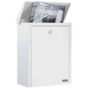 Produktbild für Briefkasten Allux 200, weiß, aus Stahl