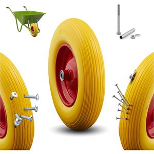 Produktbild für Schubkarrenrad Arebos 4.80/4.00-8, pannensicher Vollgummi