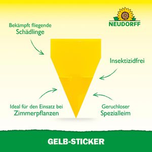 Produktbild für Gelbtafeln Neudorff Gelb-Sticker, 8 x 12,5 cm, zum Stecken