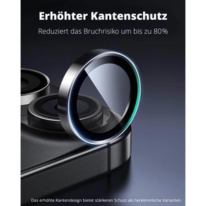 Produktbild für Kamera-Schutz ESR Armorite, schwarz / transparent, 2 Stück