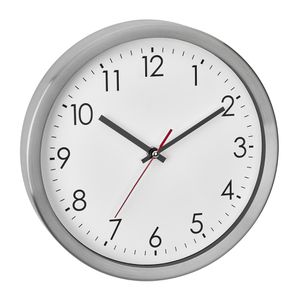 Produktbild für Wanduhr TFA 60.3075.60, Edelstahl, analog, Quarzuhr