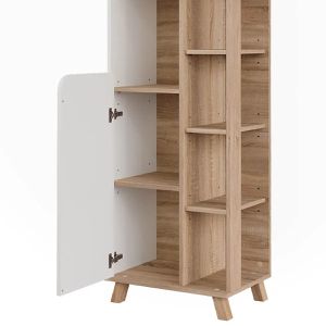 Produktbild für Badschrank Vicco Karen, 4 Füße, weiß / sonoma eiche