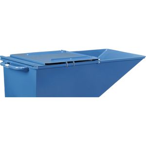 Produktbild für Kippbehälter-Deckel Fetra 47D1, blau, aus Stahl