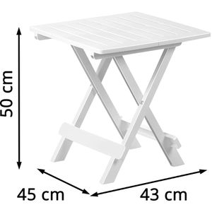 Produktbild für Beistelltisch CASARIA 192152 Adige, weiß, aus Kunststoff