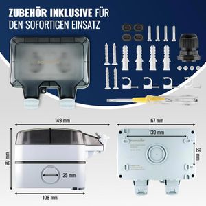 Produktbild für Steckdose Poppstar IP66, Aufputz