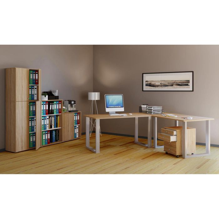 VCM Aktenschrank Lona XL 913934, aus Holz, 70 x 110 x 39cm, sonoma