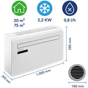 Produktbild für Klimagerät Trotec PAC-W 2200 S WiFi, 8000 BTU/h