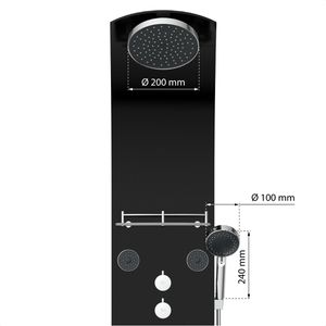 Produktbild für Duschsystem EISL KARIBIK Duschpaneel, schwarz