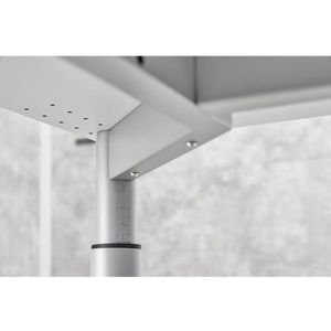 Produktbild für Schreibtisch Hammerbacher Y-Serie, eiche / silber