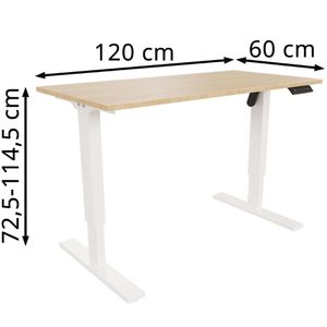 Produktbild für Schreibtisch Bisley E-StarterTech, eiche / weiß