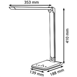 Produktbild für Schreibtischlampe Hansa Lumina, grau, LED, dimmbar