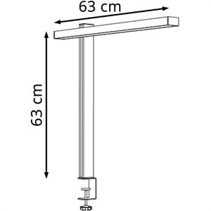 Produktbild für Schreibtischlampe Unilux Zenith, grau, LED, dimmbar
