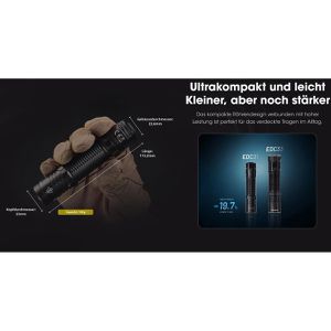 Produktbild für Taschenlampe Nitecore EDC 31, LED, aufladbar