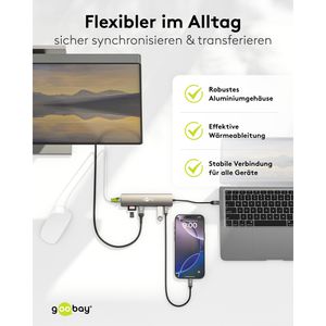 Produktbild für Dockingstation Goobay Slim 8-Port 79148