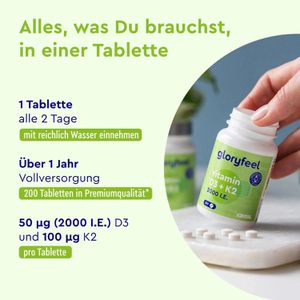 Produktbild für Vitamin-D gloryfeel 200 Tabletten