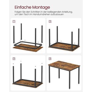 Produktbild für Esstisch Vasagle KDT081B01, braun