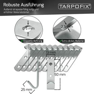 Produktbild für Planenhaken Tarpofix PH1, Flachhaken