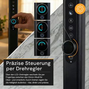 Produktbild für Stehlampe Enovalite ELED700113, LED, schwarz, 199 cm