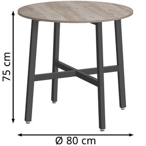 Produktbild für Esstisch Vasagle KDT080G01, graubraun
