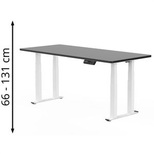 Produktbild für Schreibtisch FlexiSpot E7W Plus, schwarz / weiß