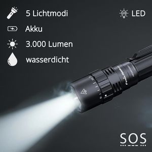 Produktbild für Taschenlampe Fenix PD40R V3.0, LED, aufladbar