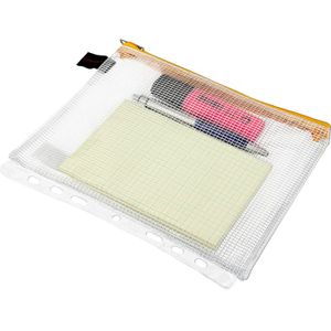 Foldersys Reißverschlussbeutel 40448-60, A5, gelb / transparent, aus PVC,  abheftbar, 1 Fach – Böttcher AG