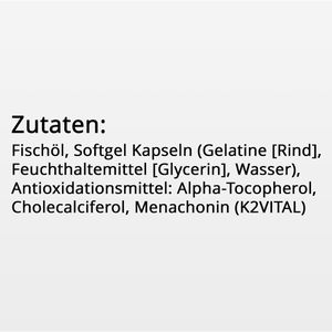 Produktbild für Omega-3 gloryfeel hochdosiert, Vitamin D3 &amp; K2, 90 Kapseln