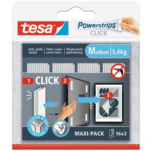 Klettband Tesa Powerstrips Click Med. 77721-00020