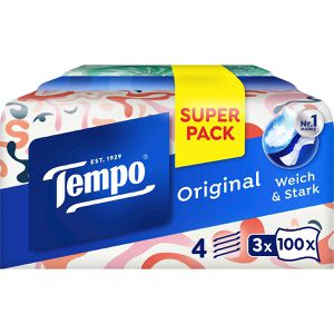 Taschentücher Tempo Original weich & stark, Trio Box