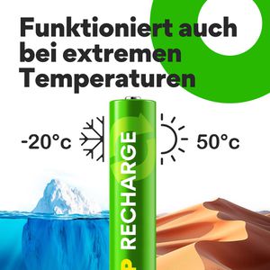 Produktbild für Akku GP Recharge 1,2 V, 800 mAh