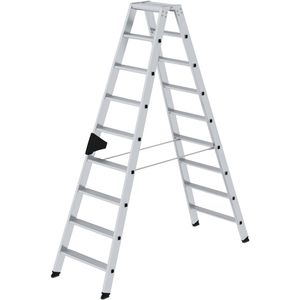 Stehleiter MUNK 40218, nivello-Leiterfüße, beidseitig begehbar