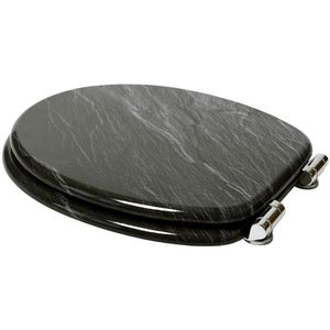 Produktbild für WC-Sitz Sanilo Granit A504547, oval, aus Holz