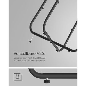 Produktbild für Beistelltisch Vasagle LET223B01, ebenholzschwarz / grau