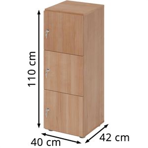 Produktbild für Schließfachschrank Hammerbacher 234L3, nussbaum