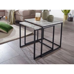 Produktbild für Beistelltisch Wohnling Cala, WL5.787, weiß, aus Holz / Metall