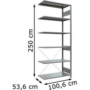 Produktbild für Anbauregal Schulte 12756, 6 Metallböden