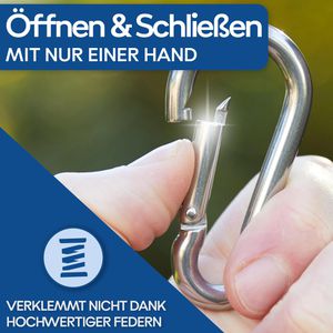 Produktbild für Karabinerhaken GARSIDURO KHW1-10100-5, verzinkter Stahl
