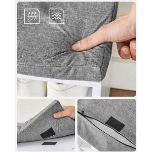 Produktbild für Schuhbank Vasagle LHS15WT, weiß, aus Holz