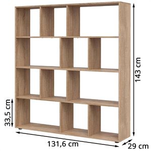 Produktbild für Bücherregal Vicco Pilar, sonoma eiche
