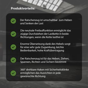 Produktbild für Kettenzug Trutzholm 41800, Hebelzug