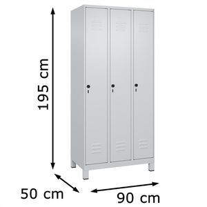 Produktbild für Spind CP-Möbel Classic PLUS, lichtgrau