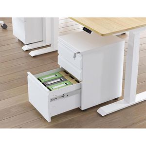 Produktbild für Rollcontainer FlexiSpot RC3W, aus Metall, weiß
